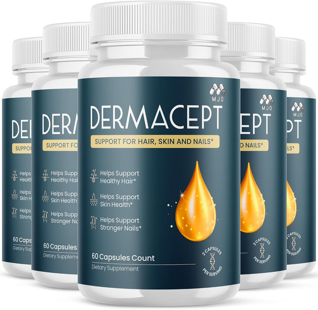 Dermacept Supplement Capsules with Natural Ingredients 300 Capsules (5 Pack)