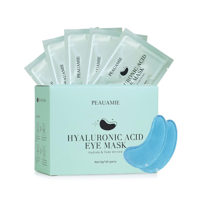 PEAUAMIE Hyaluronic Acid Under Eye Patches for Dark Circles 30 Pairs