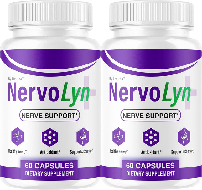 NervoLyn Advanced Supplement Capsules with Vitamins 120 Capsules (2 Pack)