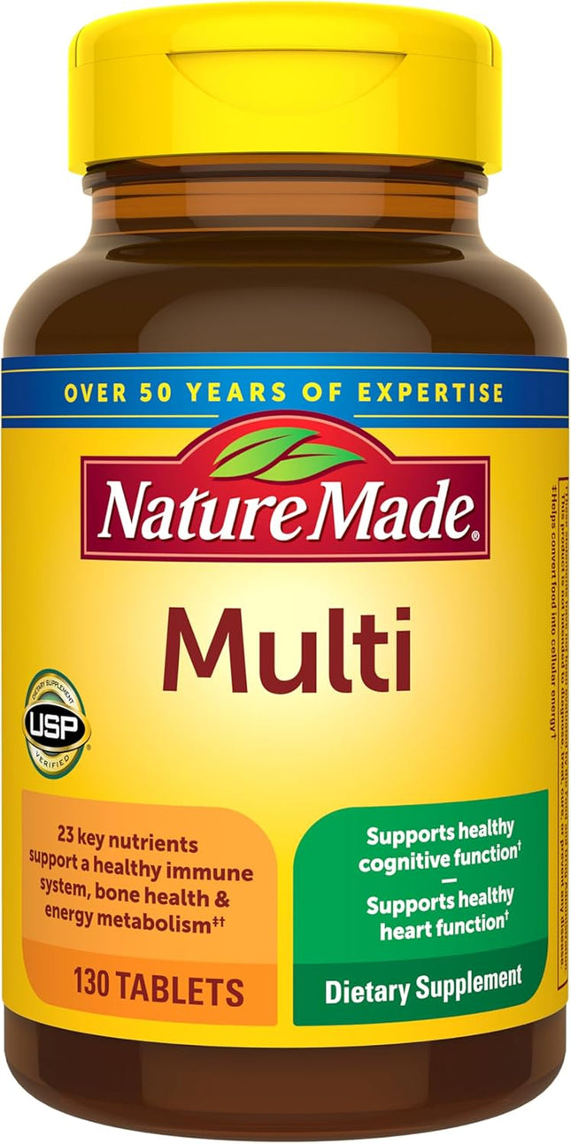 Nature Made Multivitamin Tablets with Iron 130 Day Supply 130 Count