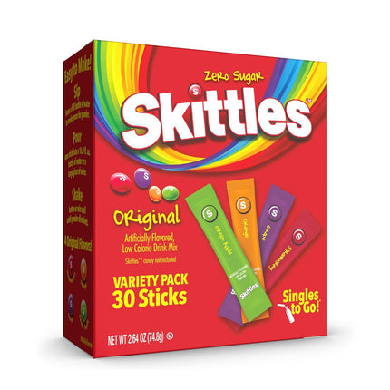 Singles To Go Skittles Variety Pack Zero Sugar Drink Mix 30 Servings