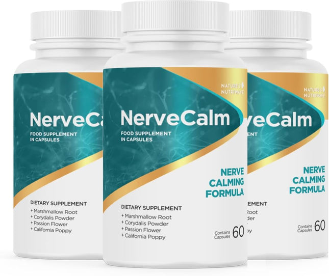 NerveCalm Herbal Supplement (60 Count) - 3 pack