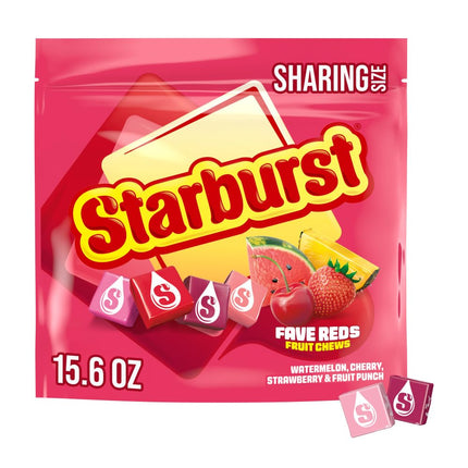 STARBURST FaveREDS Fruit Chews Candy 15.6 oz Sharing Size Bag