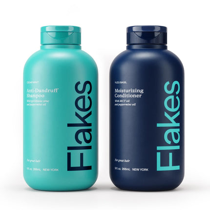 Flakes Anti Dandruff Shampoo and Conditioner Set for Dry Itchy Scalp 9 fl oz