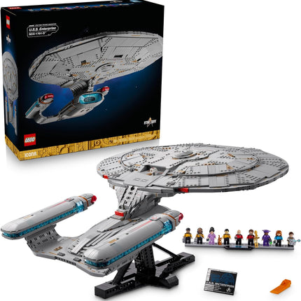 LEGO Icons Star Trek U.S.S. Enterprise NCC-1701-D – 18+ Collectible Display Set, Gift for Fans – 10356