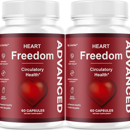 Heart Freedom Supplement Capsules with Natural Ingredients 120 Capsules (2 Pack)