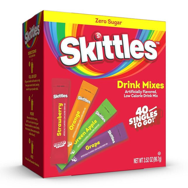Skittles Singles To Go Variety Pack Zero Sugar Drink Mix 40 Servings