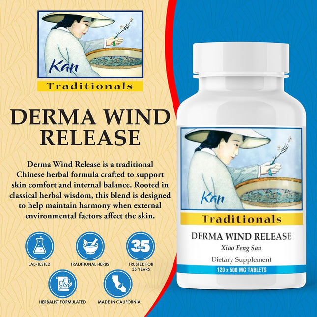 Kan Herbs Derma Wind Release Tablets 120 Count
