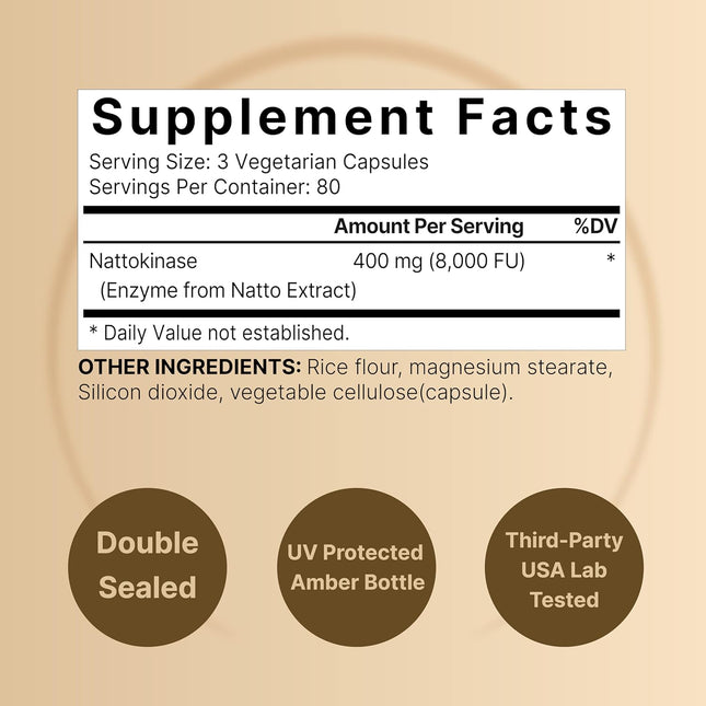 NatureBell Nattokinase- 240 Capsules