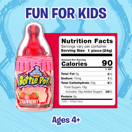 Baby Bottle Pop Candy Lollipops with Powdered Dip Assorted Flavors 10 Count Variety Pack