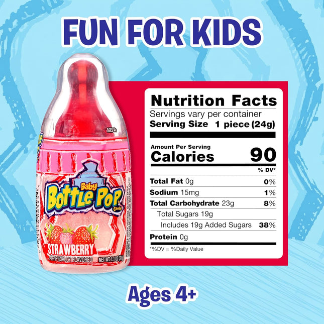 Baby Bottle Pop Candy Lollipops with Powdered Dip Assorted Flavors 10 Count Variety Pack