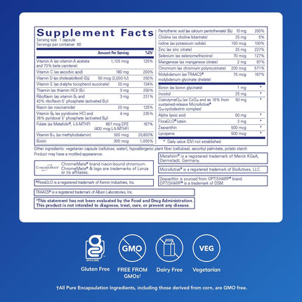 Pure Encapsulations O.N.E. Multivitamin Once Daily 60 Capsules
