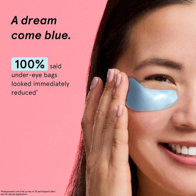 grace & stella Blue Gel Under Eye Patches 24 Pairs Vegan Eye Masks