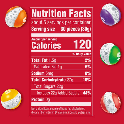 SKITTLES POP'd Originals Freeze Dried Candy 5.5 oz Bag