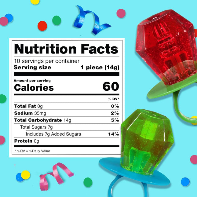 Ring Pop Individually Wrapped Assorted Fruit Flavored Lollipops 10 Count Variety Pack