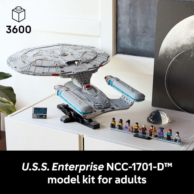 LEGO Icons Star Trek U.S.S. Enterprise NCC-1701-D – 18+ Collectible Display Set, Gift for Fans – 10356