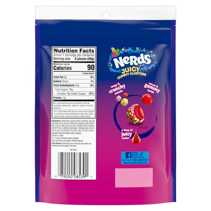 NERDS Juicy Gummy Clusters Strawberry Punch Candy 7.2 oz Bag
