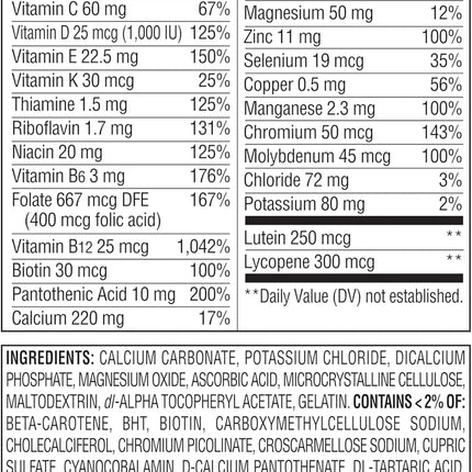 Equate Mature Adult 50+ Multivitamin Tablets- pack of 2