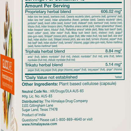 Himalaya GlucoCare Herbal Glucose Support Supplement 90 Vegan Capsules
