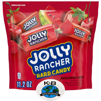 JOLLY RANCHER Awesome Reds Hard Candy Assorted Fruit Flavors 11.2 oz Bag