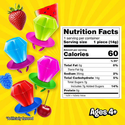 Ring Pop Assorted Fruit Flavored Hard Candy Lollipops 20 Count Variety Pack