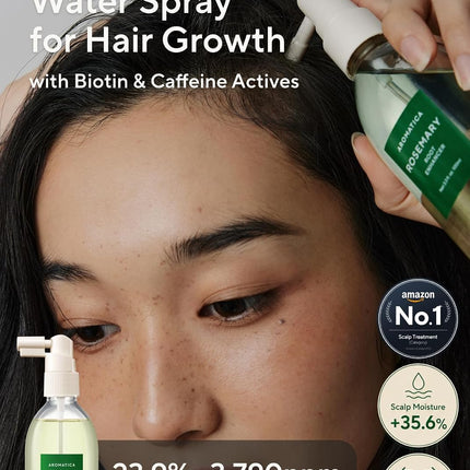 AROMATICA Root Enhancer Rosemary Water Hair Spray with Rosemary, Caffeine & Biotin