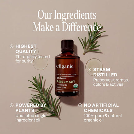 Cliganic Organic Rosemary Essential Oil 100% Pure Natural 1 oz