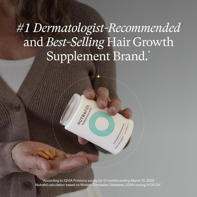 Nutrafol Women’s Balance Hair Growth Supplement Capsules 1 Month Supply