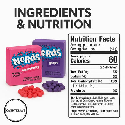 NERDS Gummy Clusters Grape & Strawberry Mini Candy Boxes 1 lb