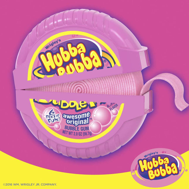 Hubba Bubba Original Bubble Gum Tape 2 oz 6 Pack
