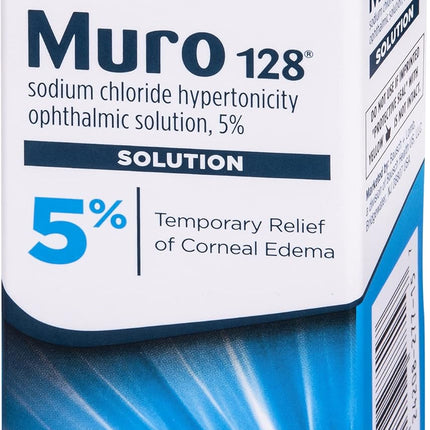 Muro 128 5% Sodium Chloride Hypertonic Ophthalmic Eye Drops 0.5 fl oz