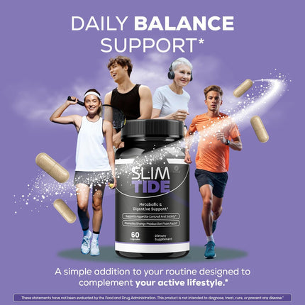 Slim Tide Advanced Weight Management Supplement Capsules 3 Pack 180 Count