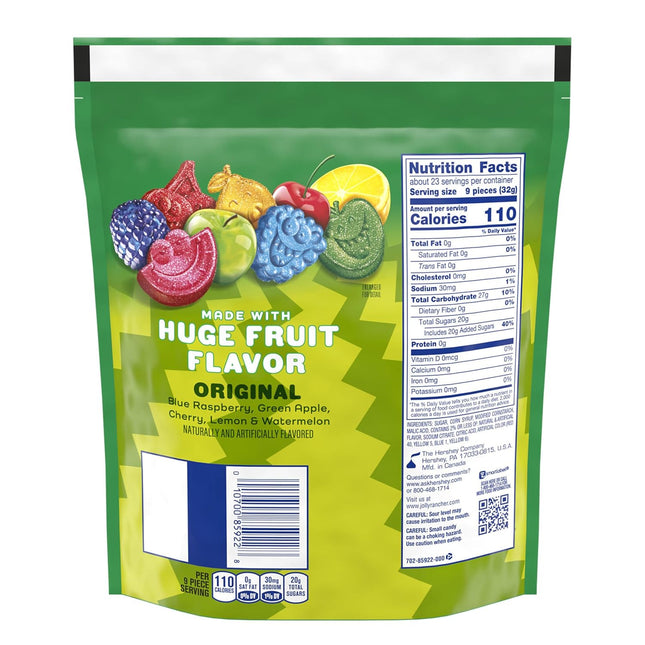 JOLLY RANCHER Sour Fruit Flavored Gummies Candy Resealable Bag 25.5 oz