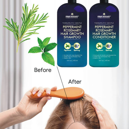 First Botany Peppermint Rosemary Shampoo and Conditioner Set 16 fl oz