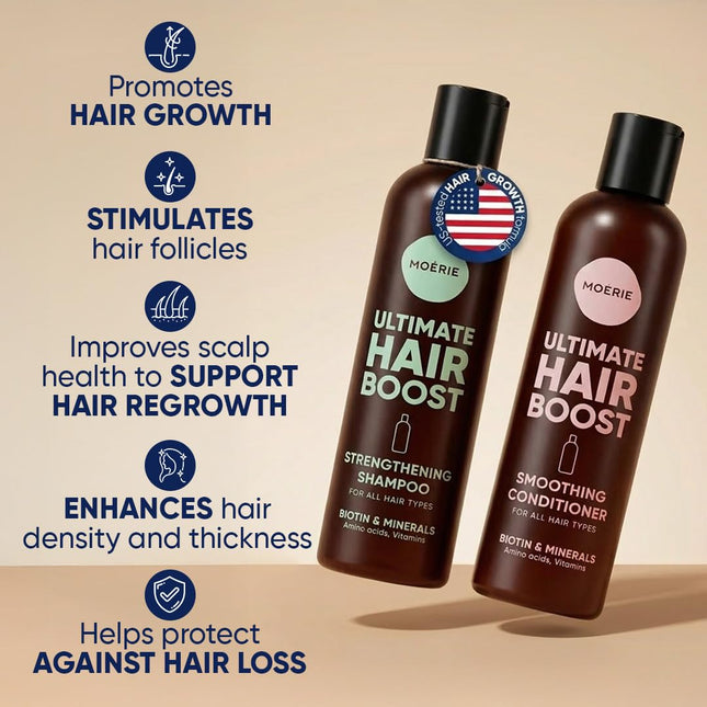 Moerie Hair Growth Shampoo and Conditioner with Biotin and Rosemary