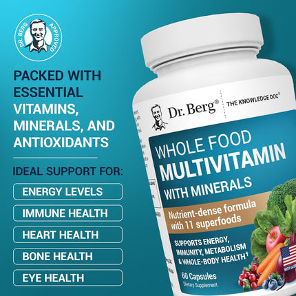 Dr. Berg Whole Food Multivitamin Capsules - 60 Count