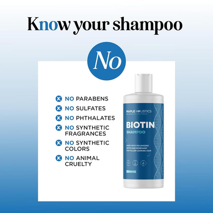 Rosemary and Biotin Shampoo for Thinning Hair Sulfate Free 8 fl oz