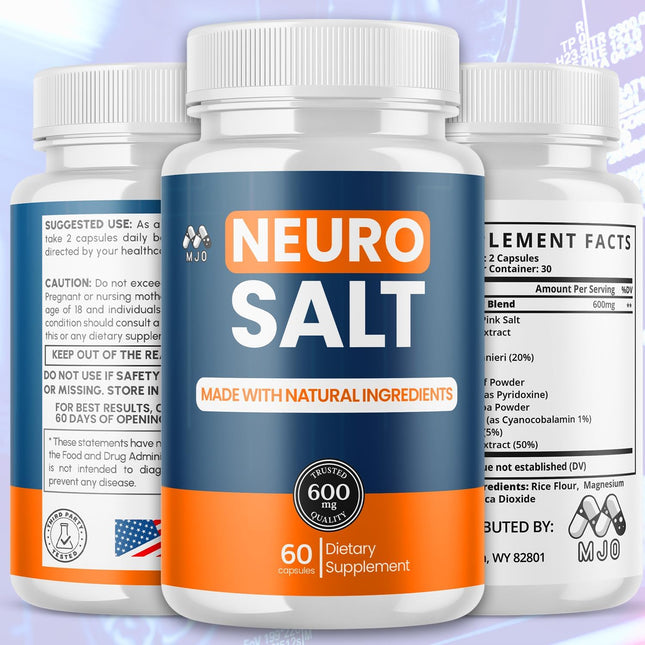 Neuro Salt Supplement Capsules with Natural Ingredients & Multivitamins 120 Capsules (2 Pack)