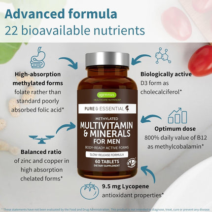 Igennus Men’s Multivitamin Tablets - 60 Count