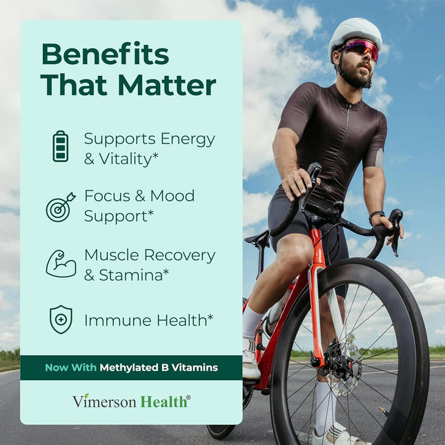 Men’s Methylated Multivitamin Chelated Minerals Energy Focus 60 Capsules