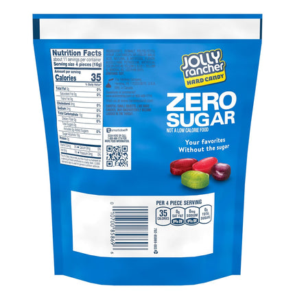 JOLLY RANCHER Zero Sugar Assorted Fruit Flavored Hard Candy 6.1 oz Bag