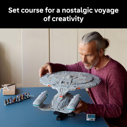 LEGO Icons Star Trek U.S.S. Enterprise NCC-1701-D – 18+ Collectible Display Set, Gift for Fans – 10356
