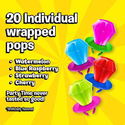 Ring Pop Assorted Fruit Flavored Hard Candy Lollipops 50 Count Variety Pack