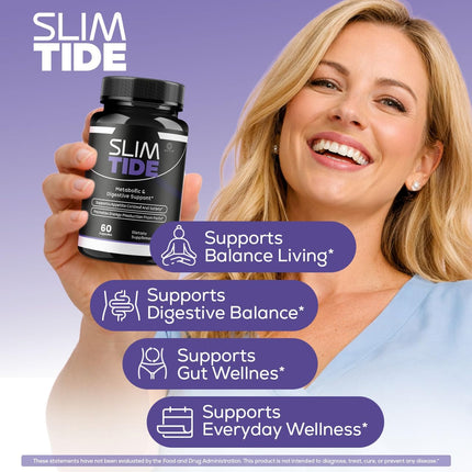 Slim Tide Advanced Weight Management Supplement Capsules 3 Pack 180 Count