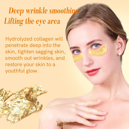 PEAUAMIE Under Eye Patches with Collagen & Hyaluronic Acid 24 Pairs