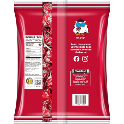 Tootsie Pops Cherry Flavored Lollipops with Chocolatey Center 50 Count 1.95 lb