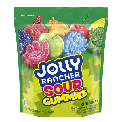 JOLLY RANCHER Sour Fruit Flavored Gummies Candy Resealable Bag 25.5 oz