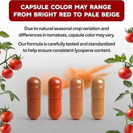 Lycopene Supplement with Tomato Extract – Antioxidant Support, Non-GMO, 120 Capsules