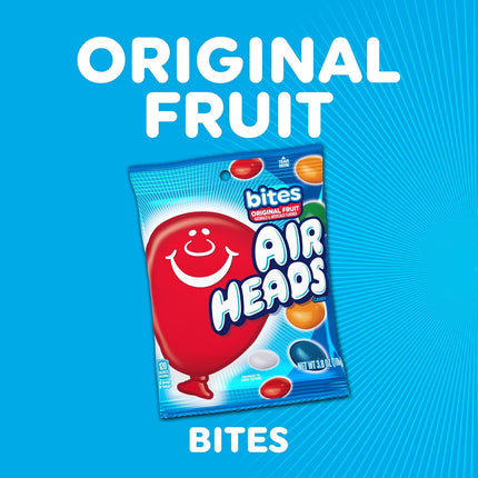 Airheads Candy Bites Assorted Fruit Flavored Chewy Candy 2 oz 18 Pack