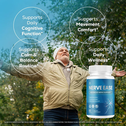 Nerve Ease Supplement Capsules with Natural Ingredients 300 Capsules (5 Pack)
